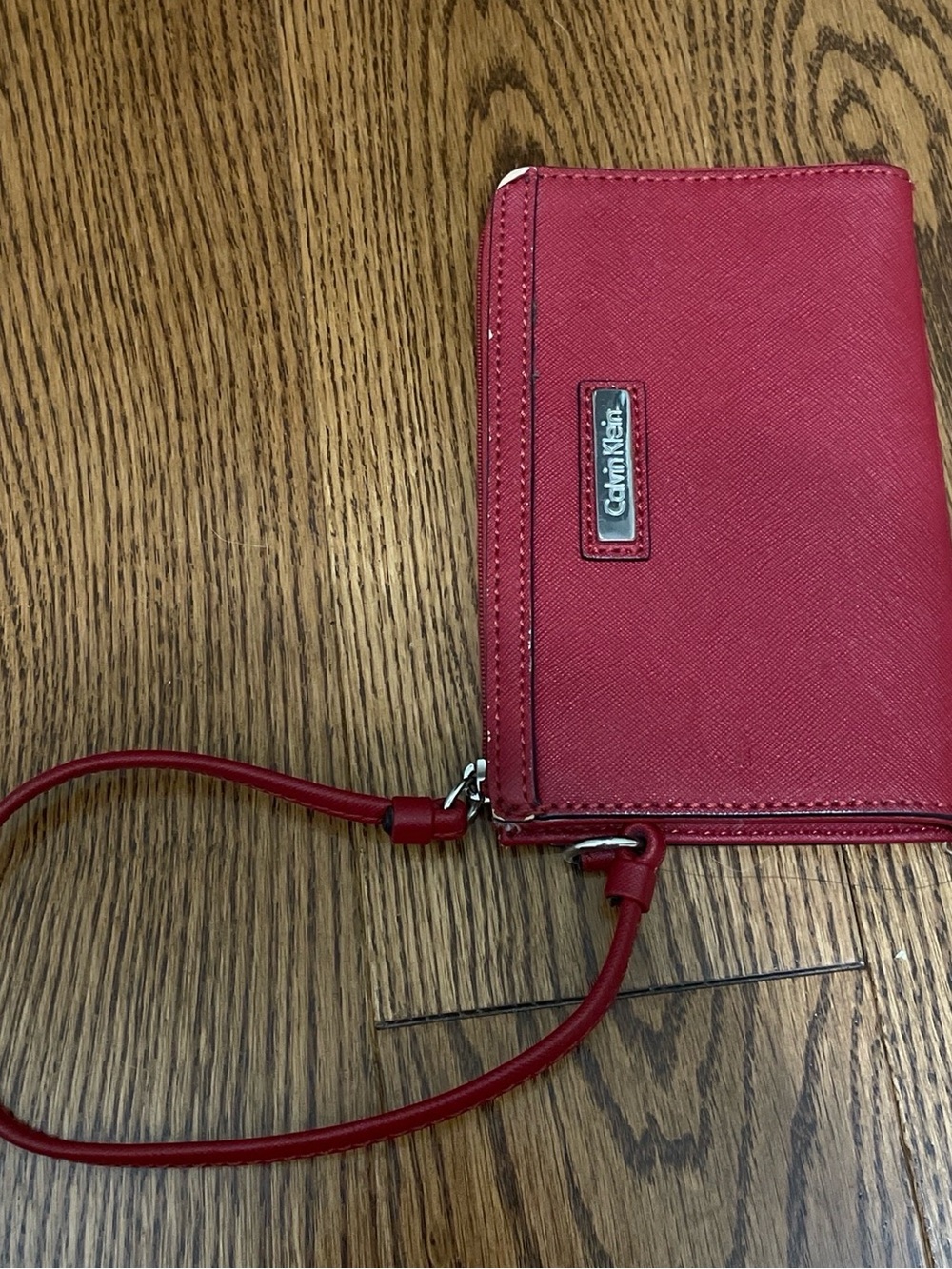 Calvin Klein Cherry Red Convertible Wristlet Crossbody